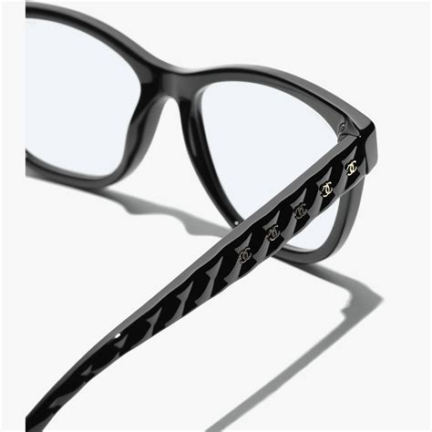 Square Blue Light Glasses Acetate Black 